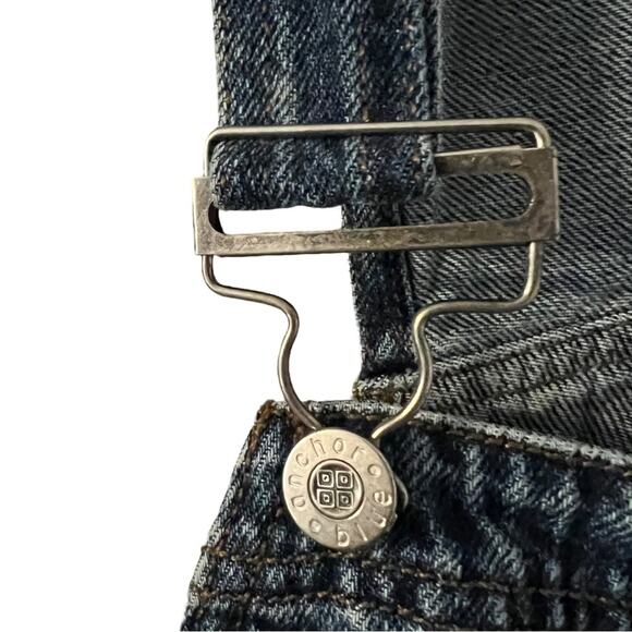 Anchor Blue Vintage Denim Bib Overalls Jeans Men’s Size L - Picture 8 of 10